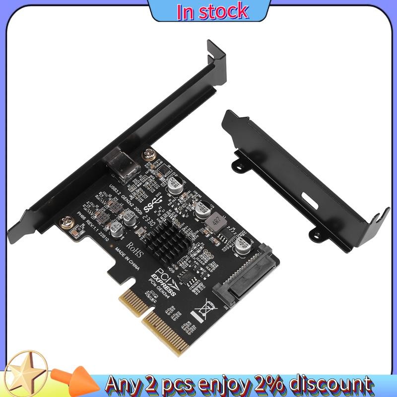 Carte Contrôleur USB 3.2 PCIe X16 4 Ports Type C 20Gb/s - Chipset ASM3242 - Neuf