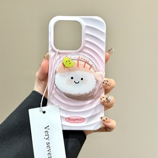 Ốp Điện Thoại Boyang Rice Tuan Sushi Cho iPhone16 Pro Max 15 14 13 Pro Max Bảo Vệ Camera Chống Sốc Ốp Lưng Cứng Chống Rơi