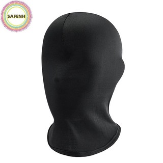 Safenh Đen Full Face No Hole Cover Hat Nam Nữ Cs Balaclava Cap Sun Uv Protection Festival Cosplay Đạo Cụ Trang Phục Spandex Full Mask VN