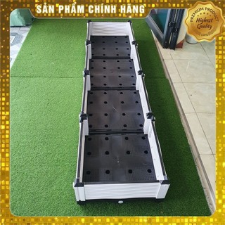 Chậu lắp ghép nhựa HDPE/PP 200x50x23cm: Thẩm mỹ, bền bỉ, dễ lắp đặt, phù hợp mọi cây trồng đô thị.