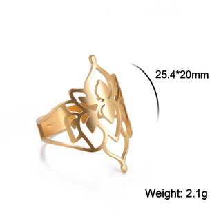 SKYRIM Women Titanium Thép Không Gỉ Vàng Vòng Lotus Thiết Kế Trang Sức Cho Bạn Bè