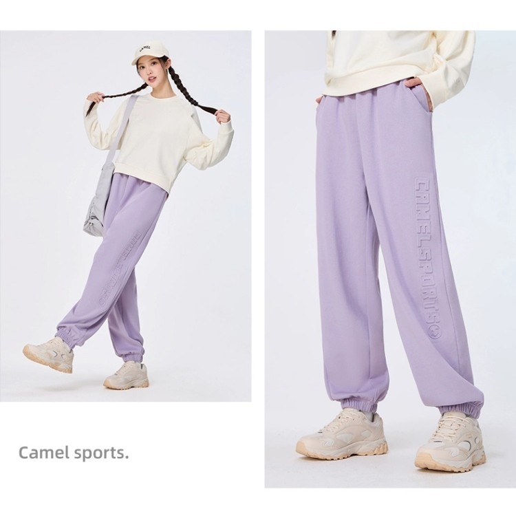 Ảnh CAMEL CROWN Casual Sweatpants Nữ Cotton Mềm Chạy Bộ Quần Legging Thể Thao Rời 1