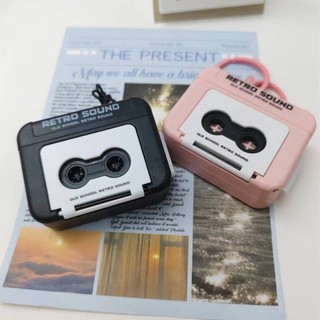 Media player Radio cassette Player sáng tạo ổ đĩa mini có thể ghi âm Máy hát retro máy hát cặp sách chìa khóa mặt dây chuyền máy ghi âm GFTL