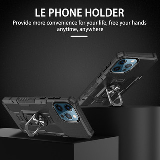 Dành Cho iphone 12 Pro Max / 11 Pro Max Ốp điện thoại PC Cứng Mặt Sau Mềm TPU Edge Bảo Vệ Camera Vòng Giá Đỡ Chân Đế Chống Sốc Mỏng Bao