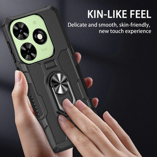 Dành Cho Tecno Spark Go 2024 Ốp điện thoại PC Cứng Lưng Mềm TPU Edge Bảo Vệ Camera Nhẫn Giá Đỡ Chân Đế Chống Sốc Mỏng Bao