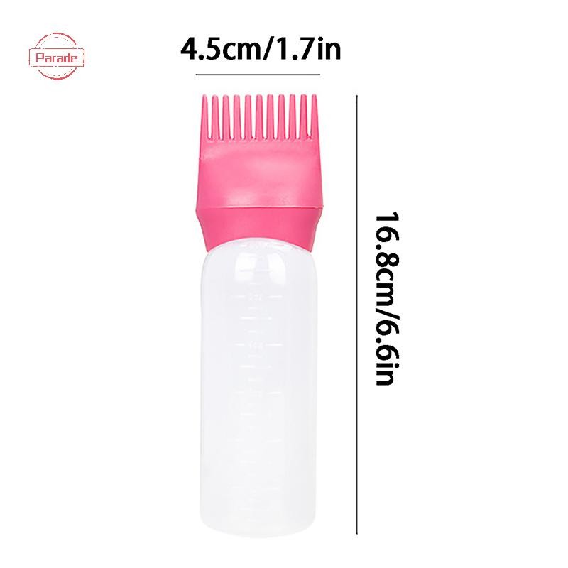 Parade 120ml Nhựa Thuốc Nhuộm Tóc Có Thể Đổ Lại Chai Applicator Lược Pha Chế Salon Tô Màu Tóc Dụng Cụ Tạo Kiểu Tóc VN