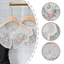 OXXGGKAO Cổ giả Organza nữ đa năng có hoa thêu và đính cườm