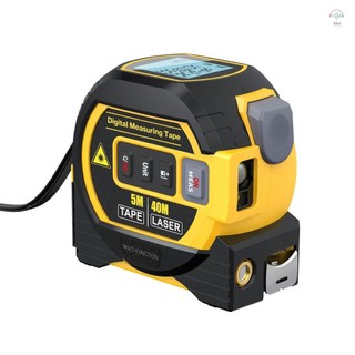 Máy đo khoảng cách Laser 3in1 Thước đo băng 5m Màn hình LCD với đèn nền Máy đo khoảng cách Thiết bị đo lường xây dựng Khu vực Thiết bị khảo sát