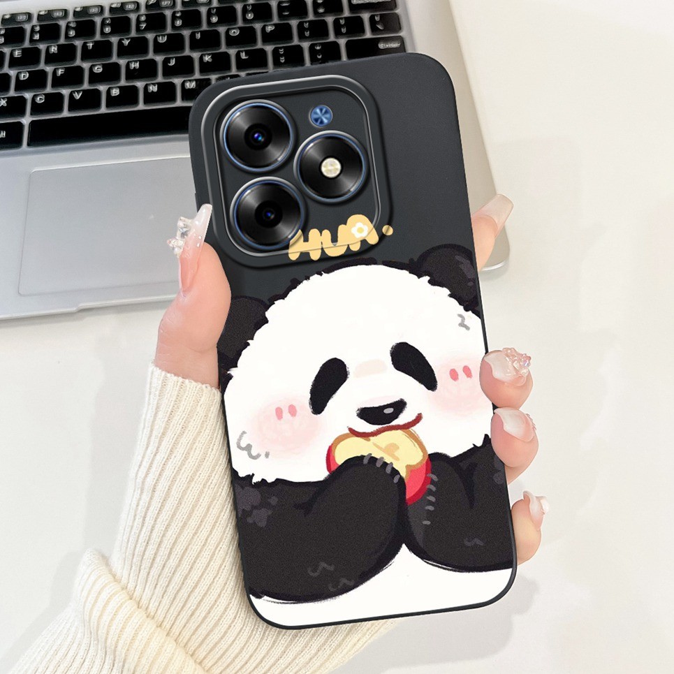 Dành Cho Tecno Spark Go 2024 BG6 Ốp Lưng Gấu Trúc Thỏ Hoạt Hình Vỏ Điện Thoại Silicon Mềm Mờ Tecno Spark 20C 20 KJ5 Vỏ BG7 BG6 POP 8 Vỏ
