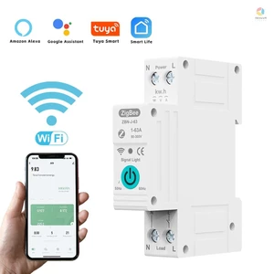 Tuya ZigBee Bộ ngắt mạch thông minh Điều khiển từ xa Công tắc điều khiển bằng giọng nói Trang chủ Điện thoại di động không dây Ứng dụng Kết nối Bộ ngắt mạch Tương thích với Trợ lý ans Amazon Alexa