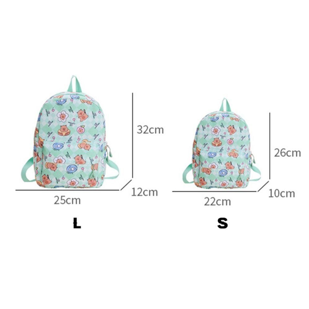 Túi đi học HOBBYIN, Ba lô Capybara Capybara cỡ S / L, Túi đeo vai bằng Nylon chất lượng cao Túi đeo vai giảm đau dung tích lớn trở lại trường học