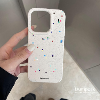 ibumpers Ốp Điện Thoại iPhone Họa Tiết Chấm Pixel Màu Đơn Giản Sang Trọng Cho IPhone 16 15 14 12 13 11 Pro Max IP 7 8 Plus X XS XR Ốp Lưng Ống Hút Lúa Mì Phân Hủy Thân Thiện Với Môi Trường