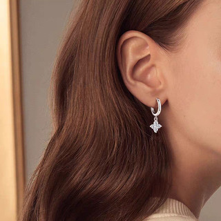 Bông Tai Vòng Mạ Vàng 18K Bông Tai Cỏ Bốn Lá Cho Nữ Trang Sức Thời Trang Có Hộp