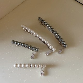 Phụ Kiện Tóc Hàn Quốc Ngọc Trai Kẹp Tóc Bên Kẹp Mùa Xuân Kẹp Sang Trọng Zircon Giọt Nước Tua Rua Kẹp Phẳng Cảm Giác Cao Cấp 27SC465