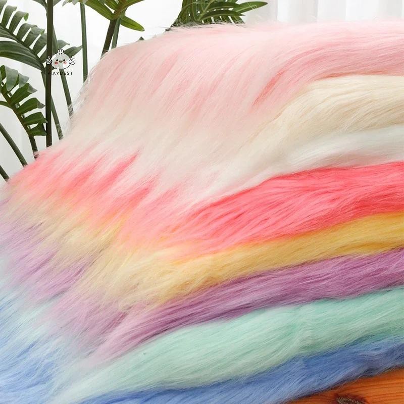 Maybest 25x45cm Vải giả dài cho bộ đồ động vật may vá Chất liệu DIY Búp bê tóc dài Vải may sang trọng {VN}