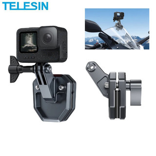 TELESIN Camera Hành Động Xe Máy Kính Chắn Gió Kẹp Gắn Giá Đỡ Cho Gopro Insta360 DJI Phụ Kiện Camera Hành Động POV Bắn
