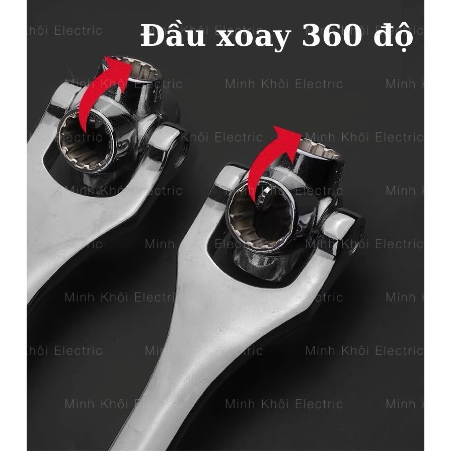 Cờ lê xoay đầu 8 trong 1 Linbon,cờ lê đa năng, cờ lê 8 đầu xoay, mỏ lết xoay,khẩu 8 mắt,cờ lê thông minh 8 đầu xoay,khẩu