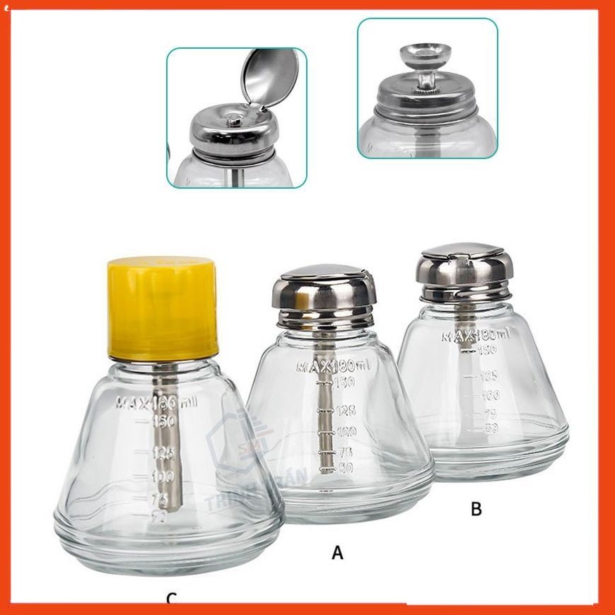Lọ thủy tinh lõi nhôm đựng cồn, xăng thơm, chất tẩy keo