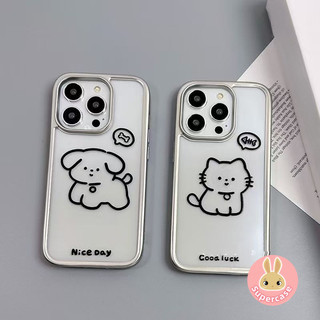 Ốp điện thoại trong suốt mạ mèo đôi cho Vivo iQOO Z9X Z9 Turbo Z8 Z8X Z7 Z7i Z7X Z6 44W Z6X Z5X Z5 Z3 Z1X 5G 4G Vỏ dễ thương Vỏ mềm hoạt hình
