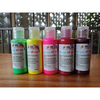 MÀU NƯỚC VẼ VẢI CHUYÊN DỤNG/ KIMSTUDIO/ DUNG TÍCH CHAI 70ML/CHAI LẺ/ MÀU VẼ VẢI GIẶT KHÔNG PHAI