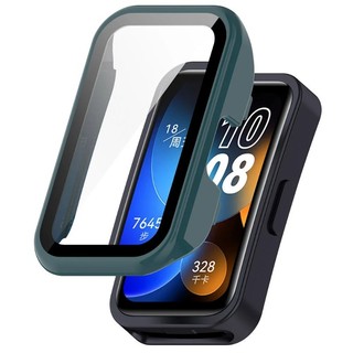 Huawei Band 10/9/8 2 trong 1, kính cường lực PC cứng, bảo vệ màn hình, chống vân tay, chống trầy xước, khung đồng hồ