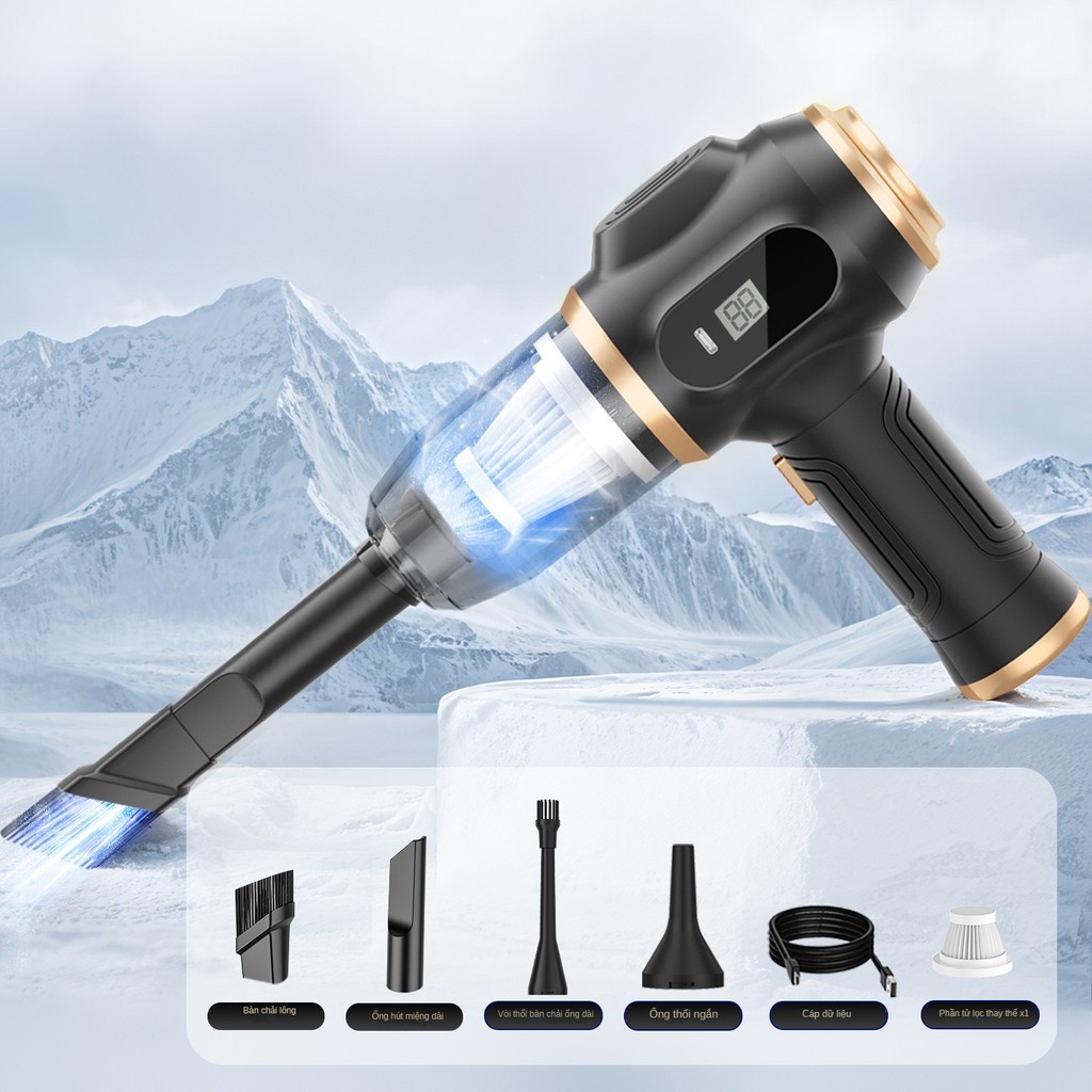 Máy hút bụi Mini công suất cao trên ô tô Sạc không dây gia đình Máy hút bụi đa chức năng cầm tay nhỏ