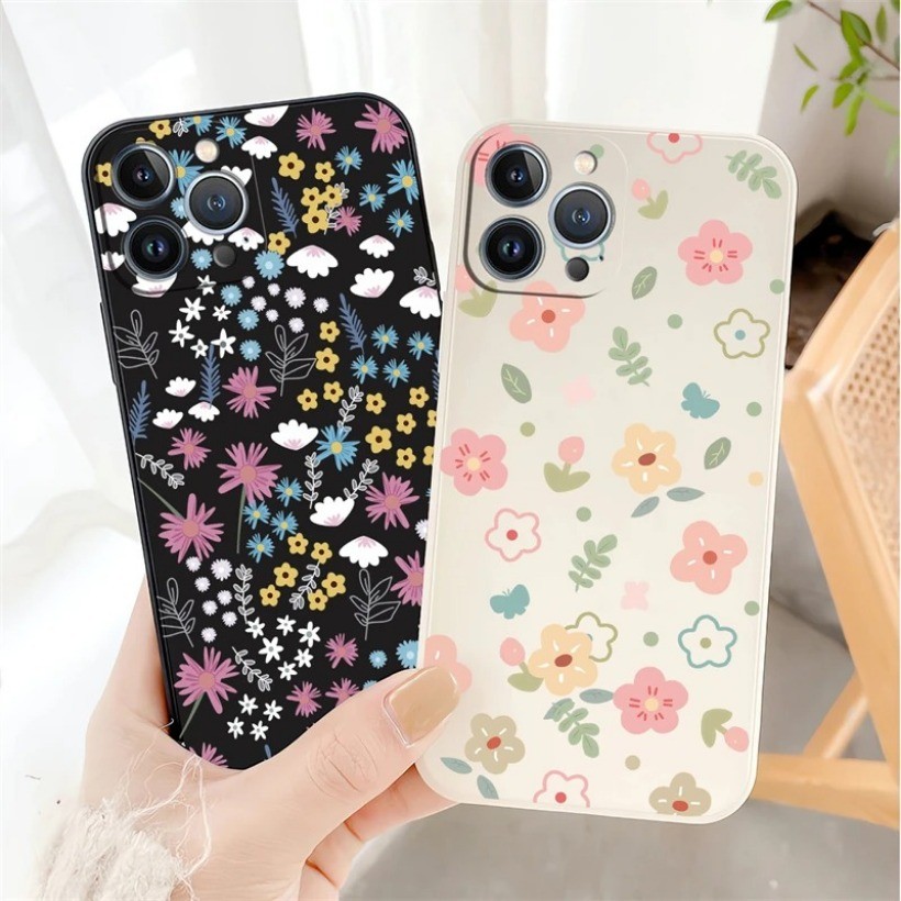 Ốp điện thoại silicon mềm chống sốc cho Realme Note 60 60X GT Neo 5 3 2 3T Master Edition Q3 Pro Vỏ hoa oải hương hướng dương sang trọng