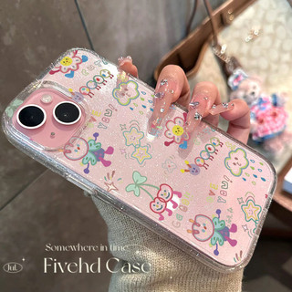 Ins Hàn Quốc Phim Hoạt Hình Ngôi Sao Dễ Thương Hoa Bling Vỏ Cho iPhone 11 16 16E 15 14 13 12 Pro Xs Max XR X 7 8 Plus SE Vỏ Điện Thoại TPU Mềm Bảo Vệ Nhật Bản Lấp Lánh Trường Hợp HD Trong Suốt