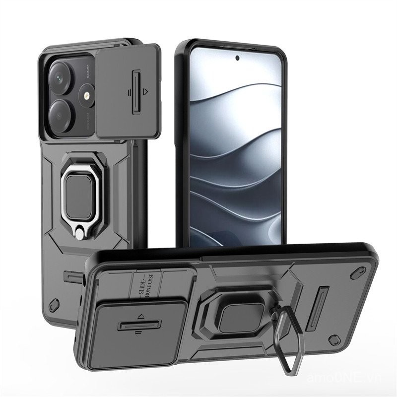 Ốp lưng camera trượt cho Note14 5G 4G cho Redmi Note 14 Pro+, Note14, Note13 Pro, ốp điện thoại chống sốc, vỏ bảo vệ camera, giá đỡ, ốp lưng cứng