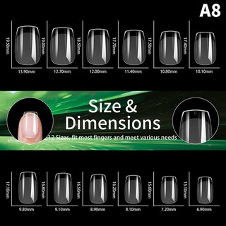 [savemoneyeveryday] Bấm vào móng tay Đầu Gel mềm Quan tài Full Cover Acrylic giả Gel UV Hệ thống mở rộng móng tay hình bầu dục Đầu móng tay giả điêu khắc hạnh nhân [vn]