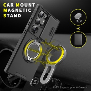 Ốp lưng camera trượt cho Samsung Galaxy S25 S24 Ultra Plus FE GalaxyS25Ultra S25Plus S 25, ốp điện thoại chống sốc, vòng bảo vệ, giá đỡ, đẩy bảo vệ camera, nắp lưng