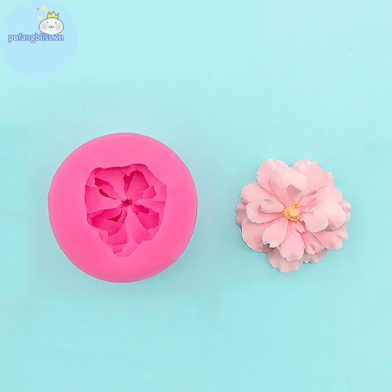 Pufangbliss 1 Khuôn Hoa Đẹp DIY Thạch Cao Nhựa Nghệ Thuật Silicon Mềm Fondant Khuôn Socola Xà Phòng Trang Trí Bánh Dụng Cụ Nướng Bánh VN