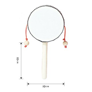 [COD] Trống lắc tay LEAFYHOME, Lục lạc đồ chơi nhạc cụ truyền thống, Dụng cụ Orff Đồ chơi xoay 4 inch