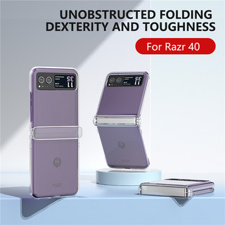 Vỏ điện thoại cứng lật trong suốt 3 trong 1 dành cho doanh nghiệp thời trang cho Moto Razr 40 motorola razr40 Cover
