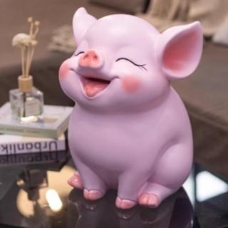 DELMERHOME Pig Pig Pig Pig Bank, Hộp tiết kiệm có thể mở được, Phim hoạt hình trang trí bền bỉ Đồ trang trí lợn cung hoàng đạo dung tích lớn Năm mới