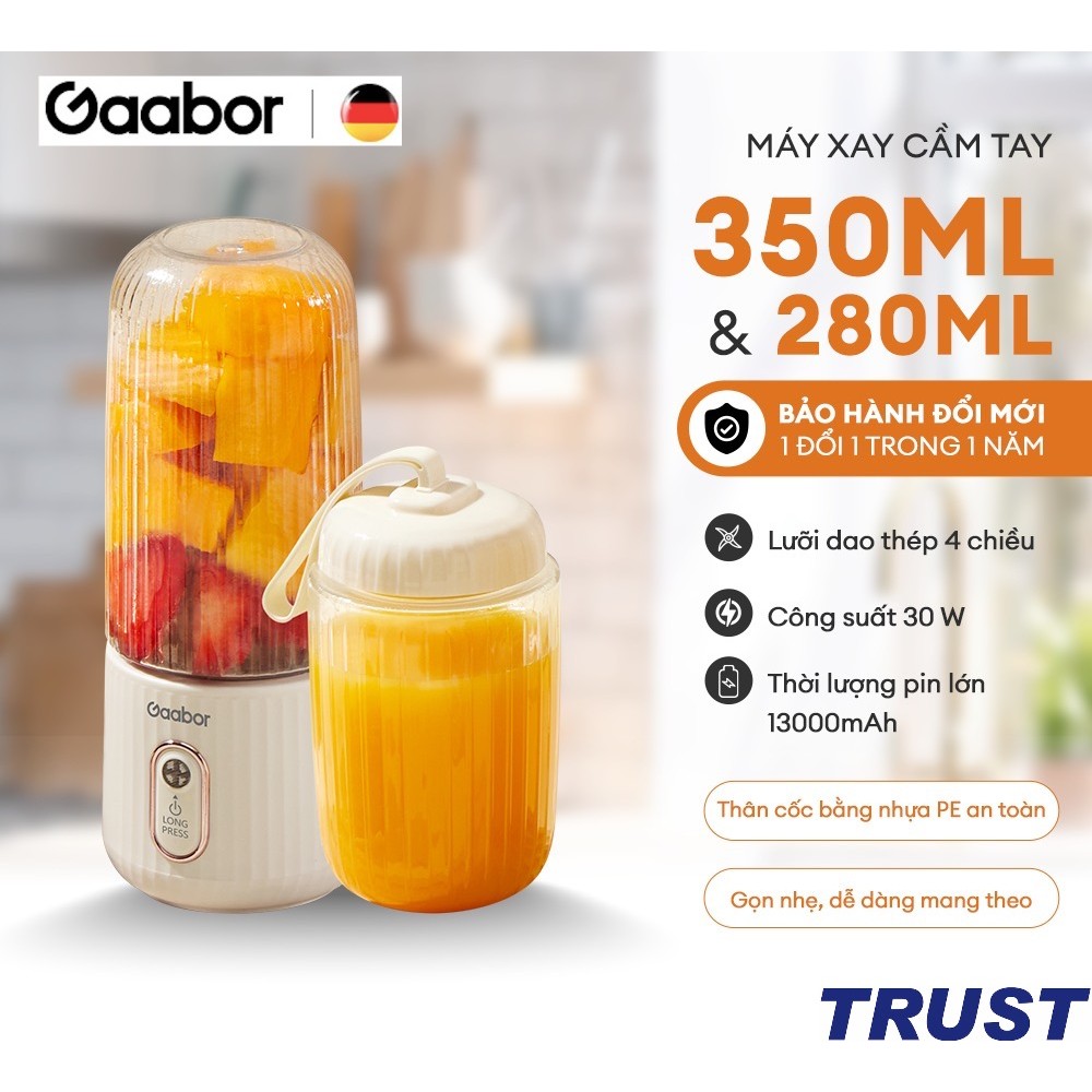 Máy xay sinh tố cầm tay Gaabor FP03T-WH01A dung tích cốc đôi 350ml ...
