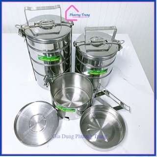 Camen Cặp lồng inox 304 Trường thành size lớn 14cm hộp thực phẩm luôn thơm ngon an toàn sức khỏe - Phương Trang