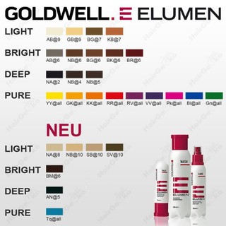 Màu nhuộm phủ bóng Elumen Goldwell ( trọn bộ) [ TN ]