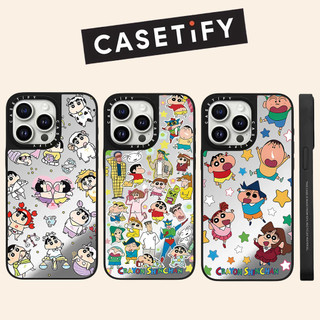 Bộ Đồ Ngủ Crayon Shin chan Gương Cứng Điện Thoại Cho iPhone 17 Pro Max 16 Plus 15 14 13 12 11 Vỏ Acrylic Phía Sau Chống Sốc