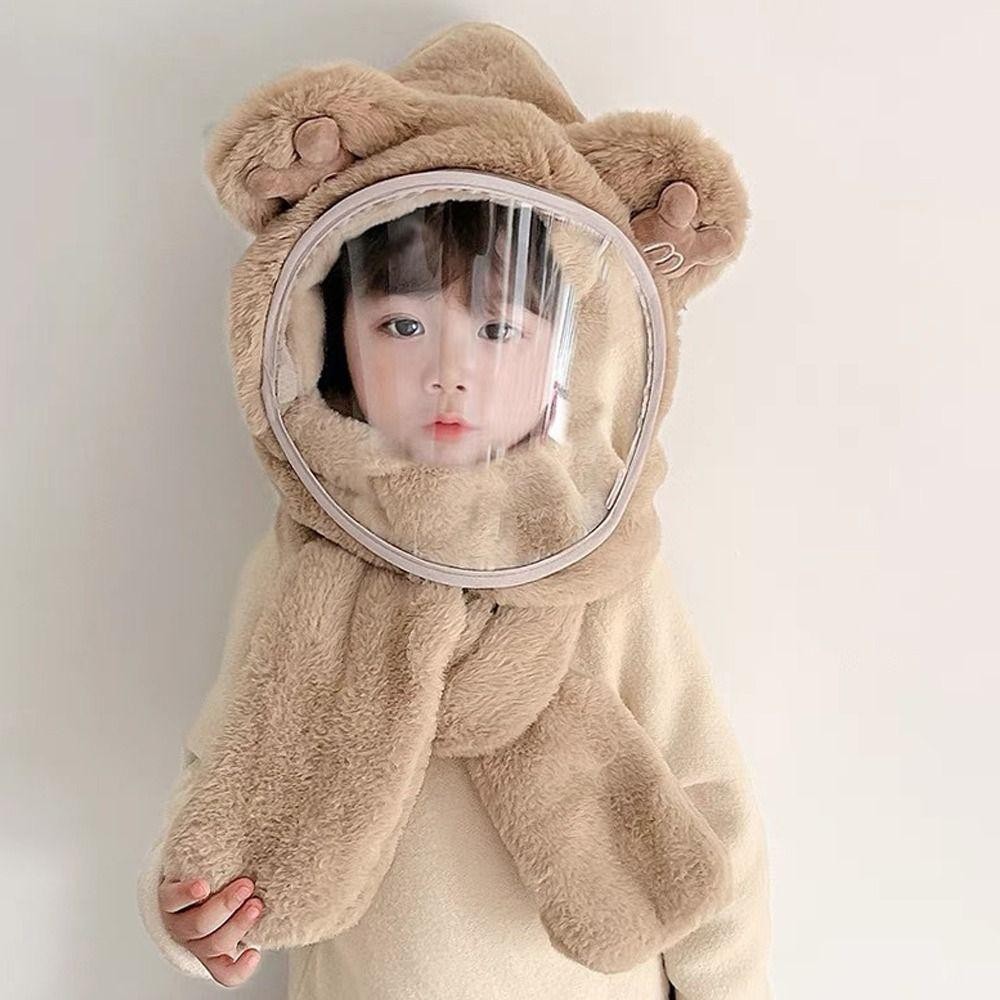 Mũ kèm kính 3 in 1 giữ ấm tai chất len dày dặn chống gió