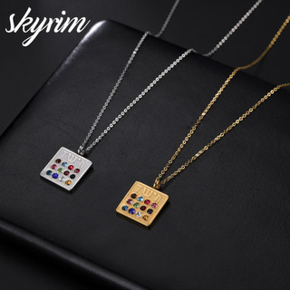 Skyrim Nam Nữ Vòng Cổ Mười Hai Viên Sinh Mặt Dây Chuyền Trang Sức Thời Trang Độc Đáo Cho Bạn Bè