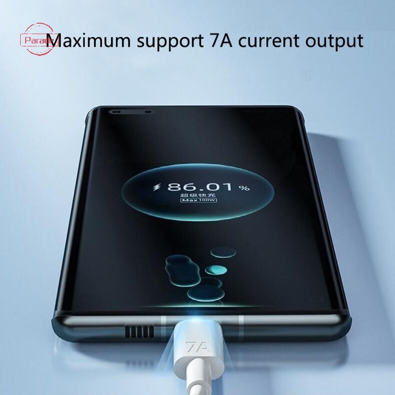 Cáp USB Parade 7A 100W Type C Cáp sạc siêu nhanh cho Huawei mate40Pro nova9 VN