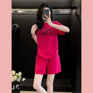 Quần đùi nữ và áo phông, Set đồ nữ mùa hè mẫu DBN7+8 Chất co giãn thoáng mát, Đồ bộ nữ cộc tay dáng rộng, Đồ ngủ nữ