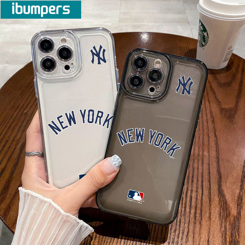ibumpers Ốp lưng iPhone Thẩm Mỹ Độc Đáo Họa Tiết LOGO MLB Ốp Điện Thoại TPU Mềm Chống Sốc Iphone 16 15 14 13 12 11 Pro Max IP 7 8 Plus Iphon X Xs XR Xs Max