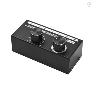 Bộ chuyển đổi chọn tín hiệu âm thanh 6 trong 1 ra 6 đầu vào & 1 đầu ra Bộ chuyển đổi chọn nguồn đầu ra Công tắc chọn tín hiệu âm thanh cho tai nghe và loa có điều khiển âm lượng cho người yêu nhạc