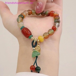 {Fh Fashion} Vòng tay sen dân tộc bằng đá tự nhiên phong cách Trung Quốc mới Thiết kế thời trang quốc gia Vòng tay mới Quà tặng mùa thu đông dành cho nữ.