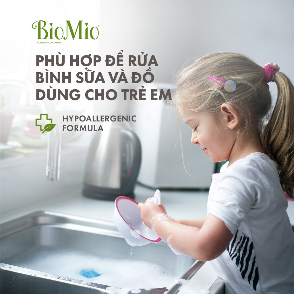 Mô tả Nước rửa chén bát hữu cơ BIOMIO BIO-CARE 450ml đa năng an toàn rửa được trái cây rau chén bát em bé - 8