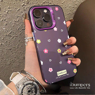ibumpers Ốp Điện Thoại iPhone Thời Trang Dễ Thương Nhiều Màu Sắc Họa Tiết Trái Tim Họa Tiết Cho IPhone 16 15 14 12 13 11 Pro Max Ốp Lưng IMD Cứng Và Nhẵn