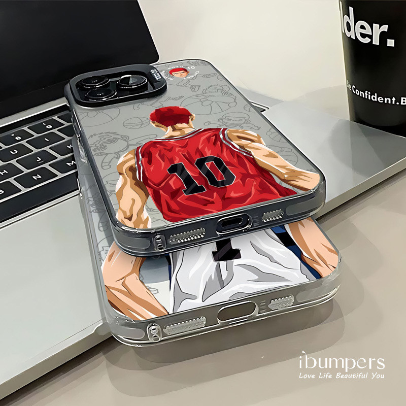 ibumpers Ốp Điện Thoại iPhone Hợp Thời Trang Cool Slam Dunk Anime Họa Tiết Cho IPhone 16 15 14 12 13 11 Pro Max Ốp Lưng IMD Cứng Và Nhẵn