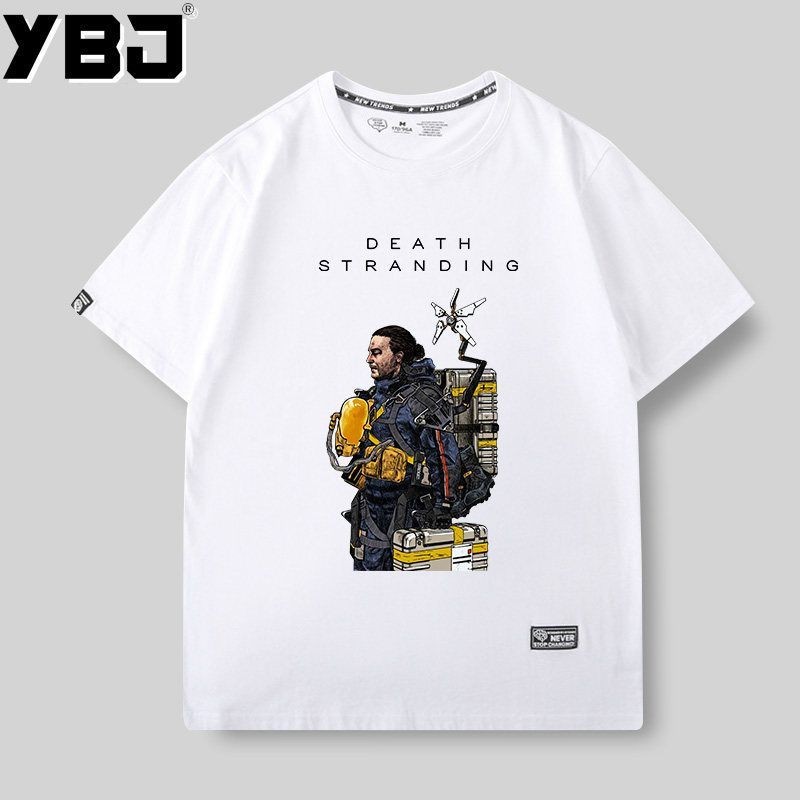 P PS4 Game Death Stranding Death Stranding Hàng hóa Áo thun ngắn tay Nam Dạo phố Thời trang độc đáo